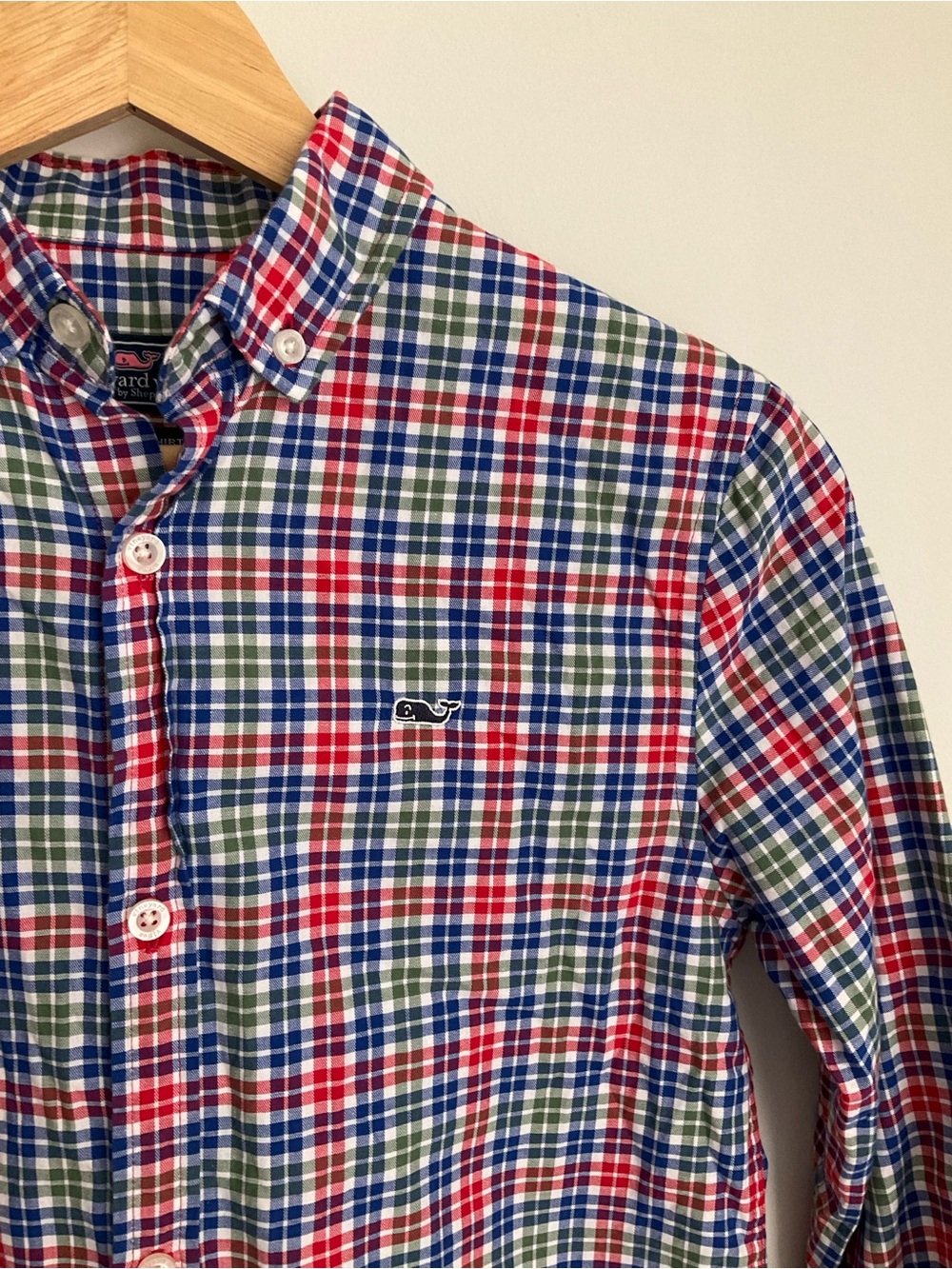 Vineyard Vines Whale Shirt 8-10 Boys Plaid Button-Down Shirt 100% cotton - Picture 3 of 5